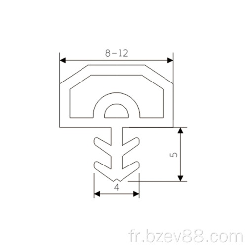 Joint de vitrage pour porte en bois